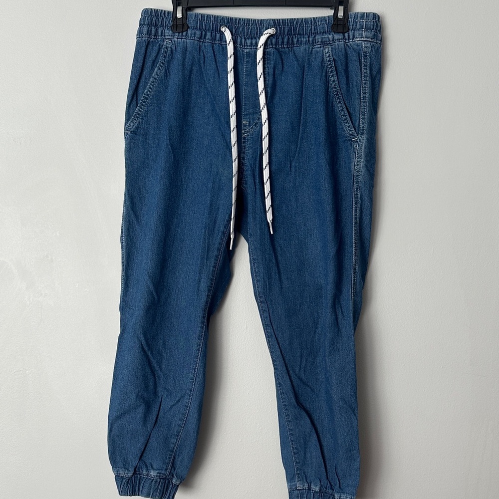 Blue Jogger Pants with Drawstring